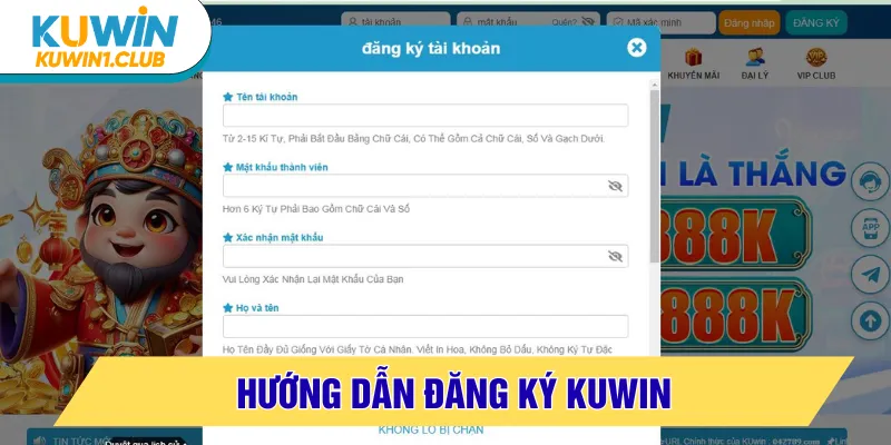đăng ký kuwin hướng dẫn